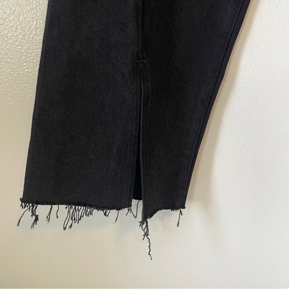 Good American Good Boy Black Raw Hem Jeans Size 8/29 - Picture 2 of 9